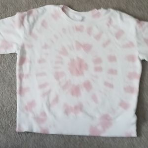 White & Pink Long-sleeved sweatshirt